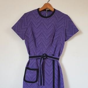 1960s vintage mod purple dress